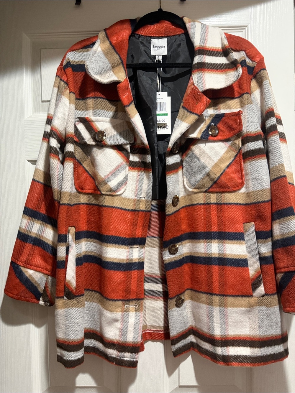 Kensie girl shacket sz large nwt